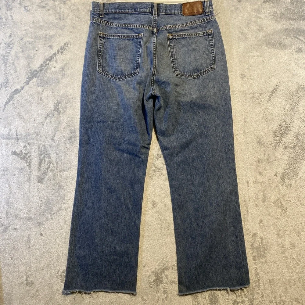Calvin Klein Jeans Men 32x28 Blue Straight Loose Raw Hem Grunge Streetwear READ